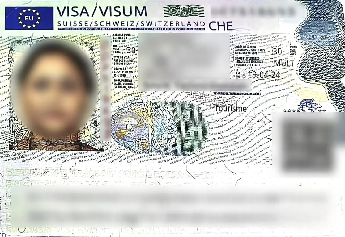 Schengen Visa Sample